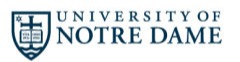 university of notre dame next a shield with a cross, star of david, and book with latin