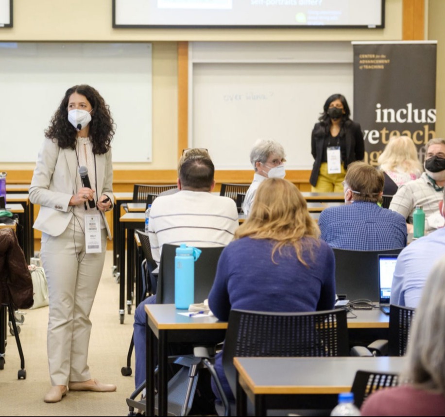Kelly Hogan and Viji Sathy presenting to a room full of Wake Forest faculty