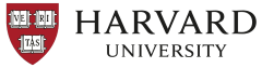 harvard university logo with red shield on left with veritas in three books