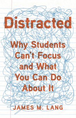 Distracted book cover with scribbles all over a piece of paper