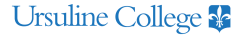 blue text logo ursuline college