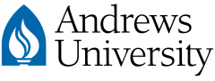 Andrews University logo with flame inside cathedral window